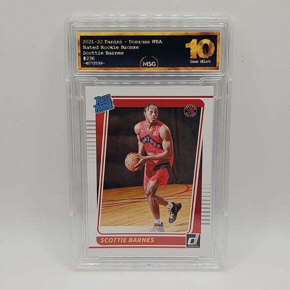 2021-22 Panini Donruss - Rated Rookie Scottie Barnes #236 Choice (RC) Graded 10 - Picture 1 of 2
